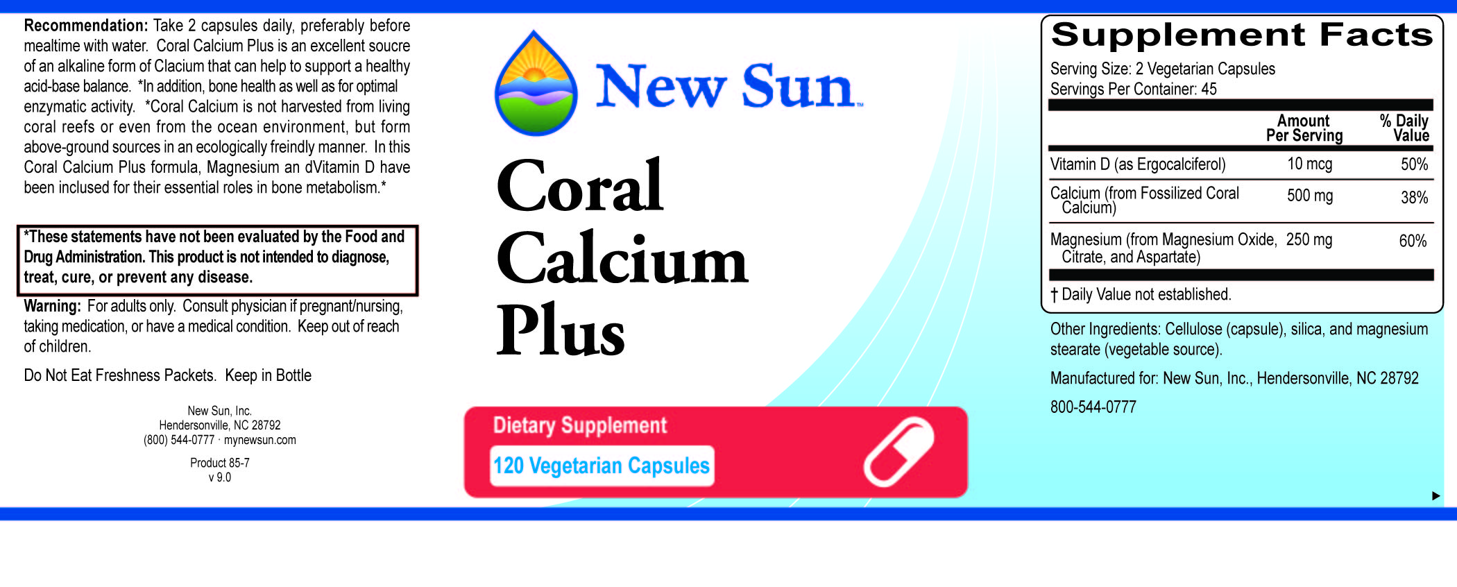 Coral Calcium Plus From Okinawa Calcium Magnesium Supplement 90 Capsules