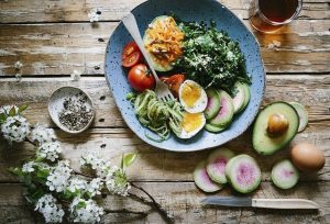 meal showing protein, carb and fat