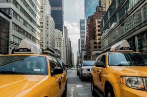 taxis in downtown new york